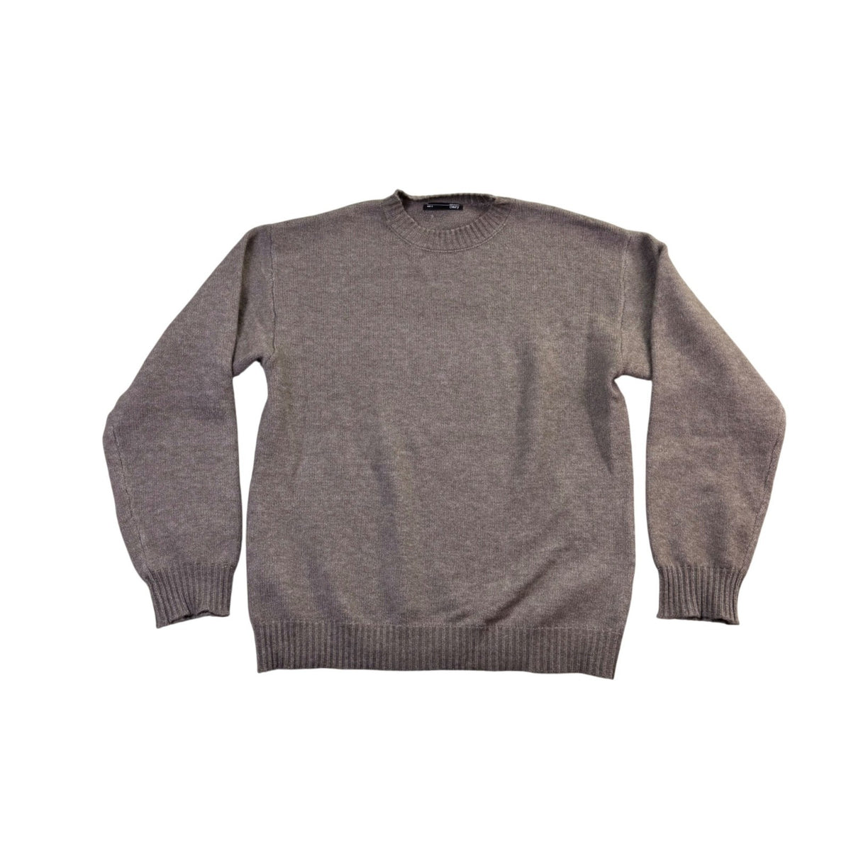 Dazy Mens Taupe Crew Neck Sweater Stylish Warm Knitwear Size S