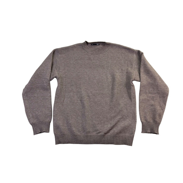 Dazy Mens Taupe Crew Neck Sweater Stylish Warm Knitwear Size S