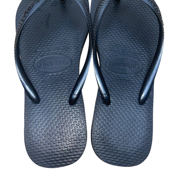 Havaianas Women’s Black Foam Flip Flops Lightweight Summer Sandals Size 6W