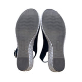 Croft & Barrow Women’s Black Wedge Espadrille Tecomfort Slingback Sandals Size 7