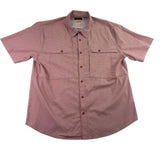 Orvis Mens Red Short Sleeve Button-Up Performance Shirt Size XL