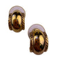 Christian D Gold Tone Womens Vintage Half Hoop Earrings