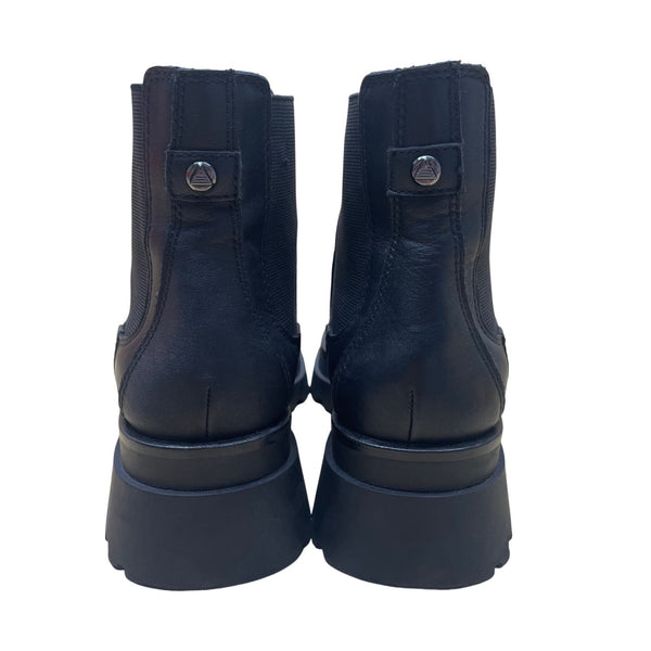 Aldo Women’s Black Leather Stompd Platform Chelsea Boots Size 8