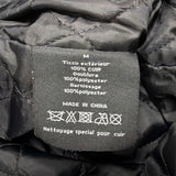T-Traxx Mens Black Leather Jacket Zip-Up Quilted Lining Motorcycle Style Sz M