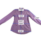 Hugo Boss Mens Purple Cotton Slim Fit Button-Up Long Sleeve Shirt Size 17 43