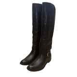 Coach Women’s Black Leather Buckle Detail Monique Riding Boots Size 6.5B
