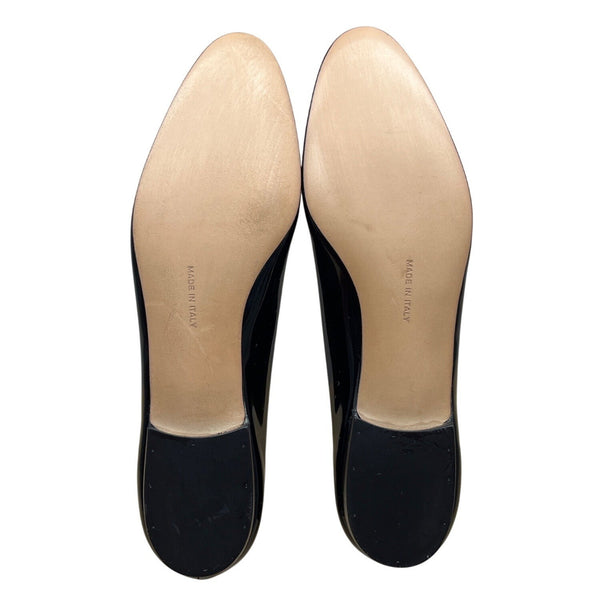 Salvatore Ferragamo Vara Bow Loafers Black Patent Leather - Size 6.5 2A (Narrow)