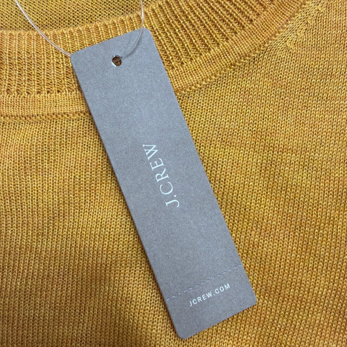 J.Crew Womens Mustard Yellow Lyocell Blend Short Sleeve Sweater Size M
