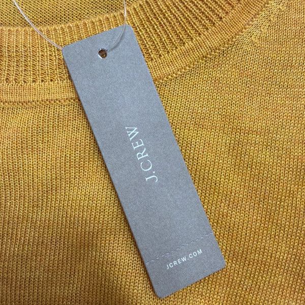 J.Crew Womens Mustard Yellow Lyocell Blend Short Sleeve Sweater Size M
