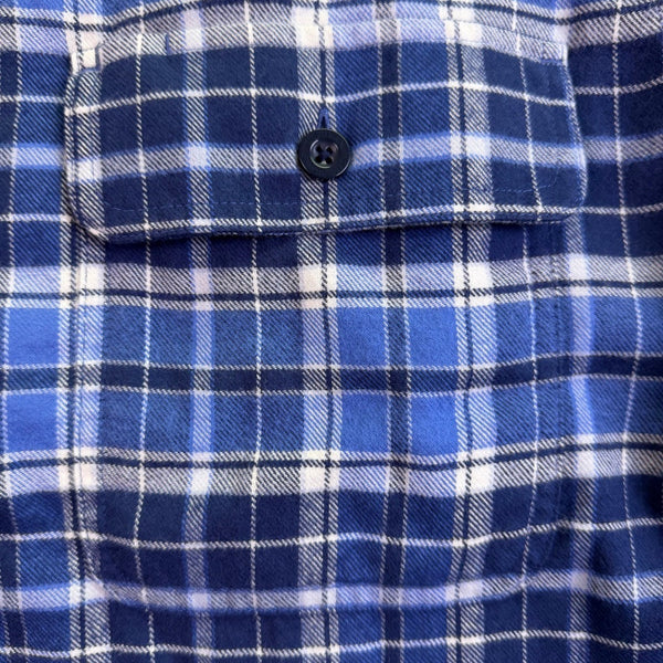 L.L.Bean Mens Rustic Blue Flannel Shirt Traditional Fit Sz XXL