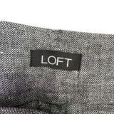 Loft Womens Gray Linen Blend Tapered Pants Tie Waist High Rise Size 16