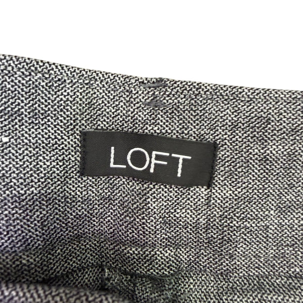 Loft Womens Gray Linen Blend Tapered Pants Tie Waist High Rise Size 16