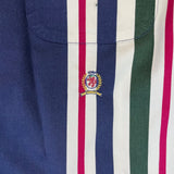 Tommy Hilfiger Mens Navy Multi-Color Striped Long Sleeve Shirt Size L