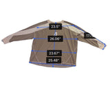 Easel Womens Taupe Beige Long Sleeve Colorblock Knit Top Size M