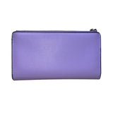 Travelambo Women’s Purple Faux Leather Patterned Button Design Clutch Wallet