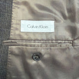 Calvin Klein Mens Gray Check Wool Blazer Jacket Stylish Plaid Formal Wear Sz40R