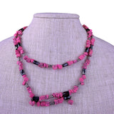 Pink Multistone Womens Convertible Necklace/Bracelet Magnetic Clasp  Handmade