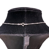 Sterling Silver Womens Delicate Beaded Necklace Lightweight Elegant 925