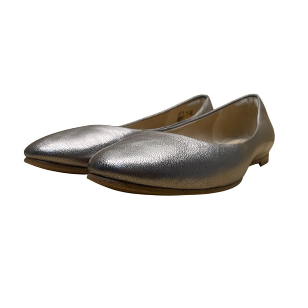 Clarks Women’s Metallic Bronze Leather Cushioned Insole Ballet Flats Size 8