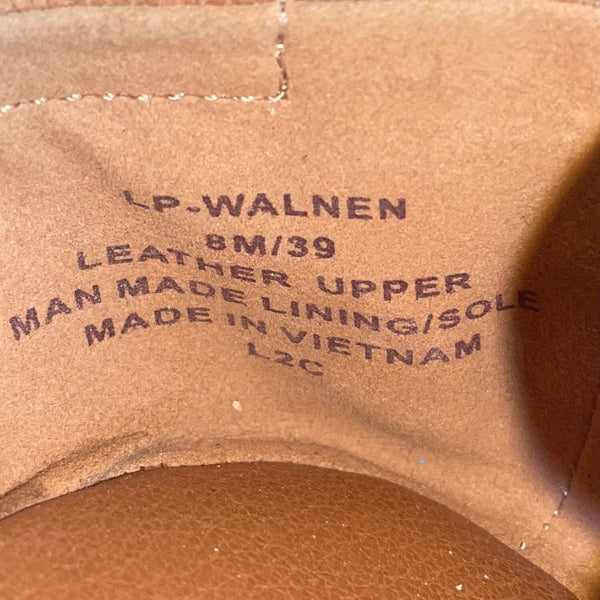 Lucky Brand Women’s Brown Leather Elastic Strap Walnen Ballet Flat Size 8M