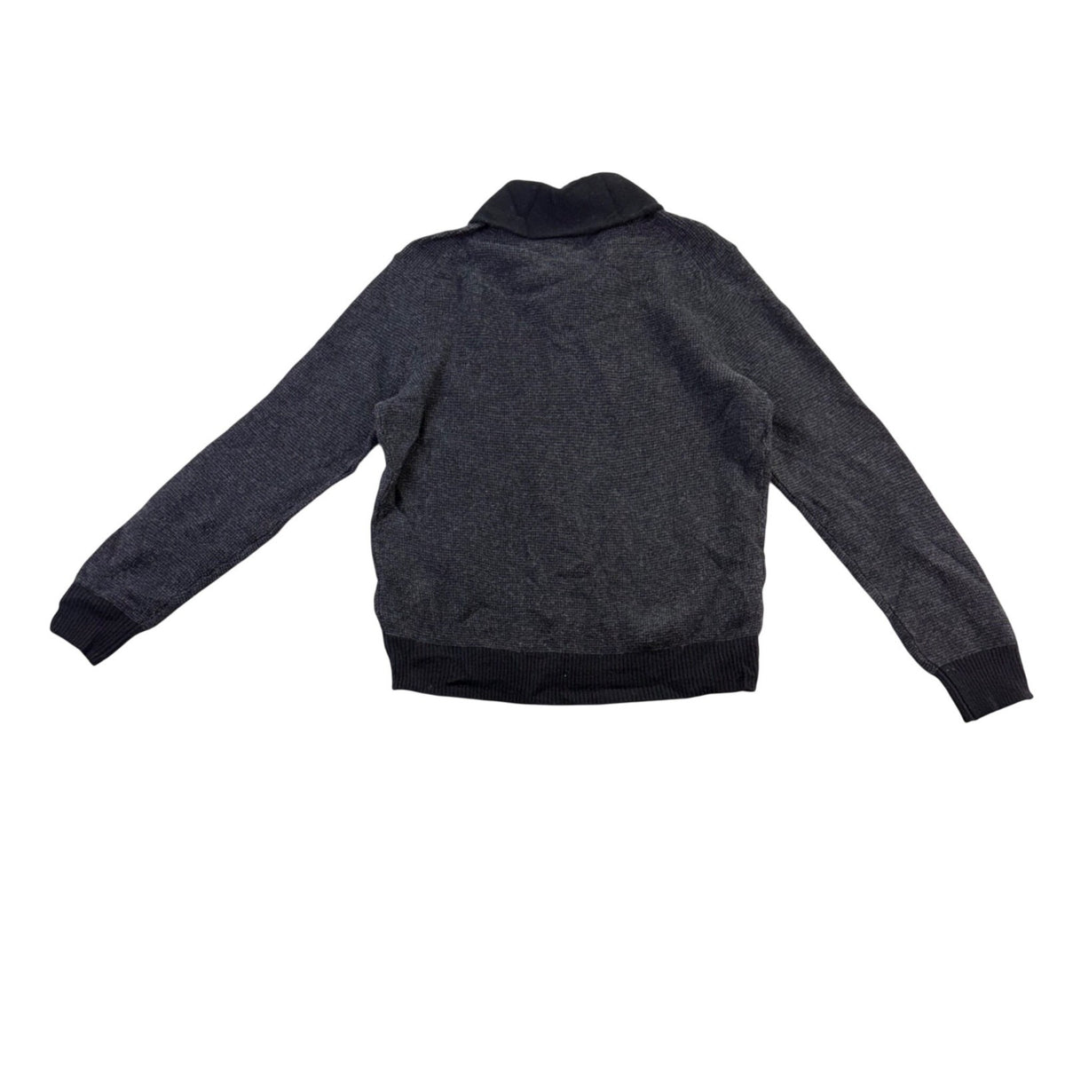 J. Crew Mens Dark Gray Wool Shawl Collar Sweater Warm Stylish Lightweight Sz XL