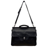 Coach Men’s Black Leather Adjustable Strap Turn Lock Barclay Briefcase Bag