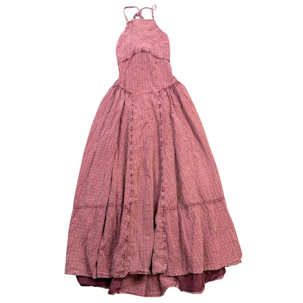 Free People Womens Pink Halter Maxi Dress Size S/Lined