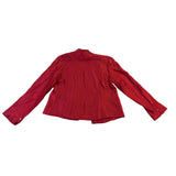 Chicos Womens Red Open-Front Long-Sleeve Jacket Stylish & Lightweight  Size 1