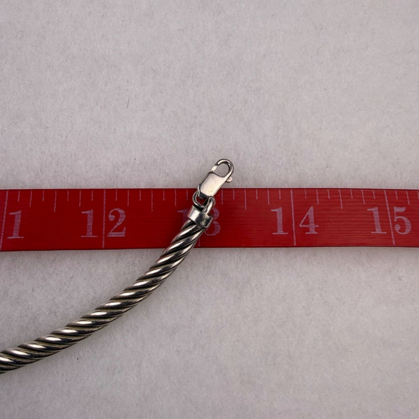 David Yurman Womens  Sterling Silver 925 Twisted Cable Chain Necklace
