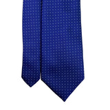 WeiShang Mens Royal Blue Silk Polka Dot Pattern Neck Tie Handmade