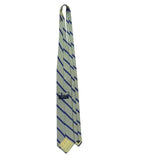 Dion Mens Blue & Orange Striped 100% Silk Tie Classic Design