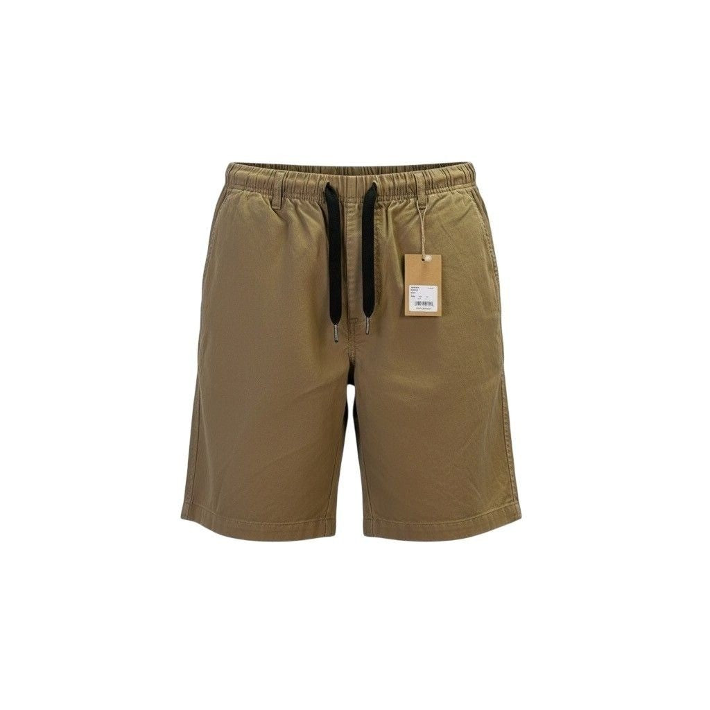 Gramicci Mens Khaki Cotton Shorts Elastic Waist Casual Lightweight Sz XL