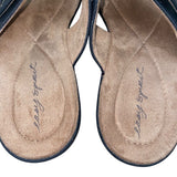 Easy Spirit Women’s Black Cushioned Footbed Kaitrin Wedge Sandals Size 10M