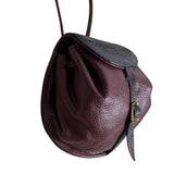 Vintage Abc Bag’s Women's Red Burgundy Leather Strapped Crossbody Purse Sz S