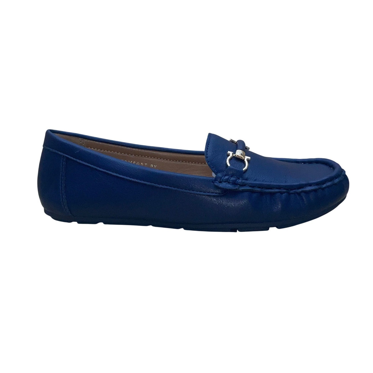 Alexis Bendel Women’s Blue Faux Leather Slip-On Susanna Moccasin Loafers Size 8
