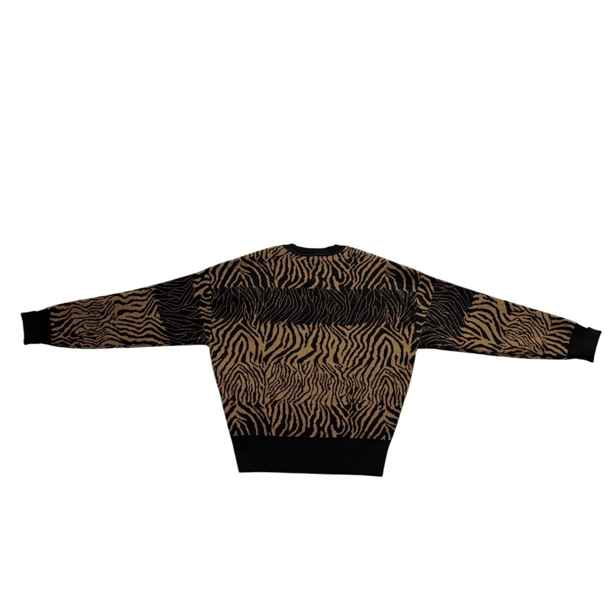 DKNY Womens Beige & Black Animal Print Sweater Size S