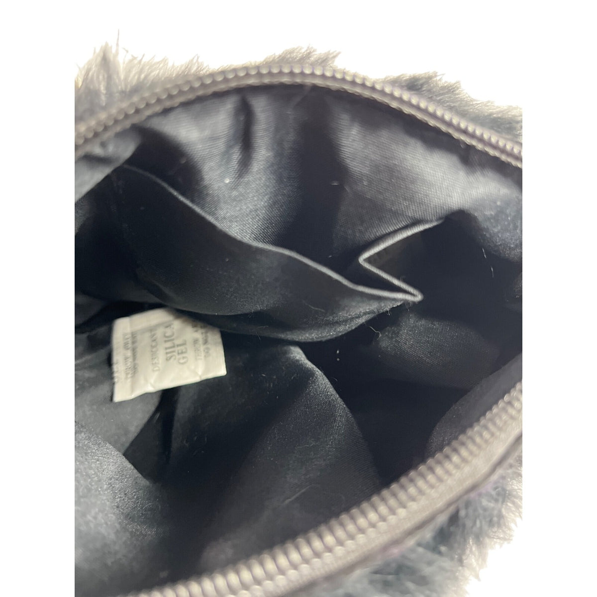 Unbranded Women's Black Faux Fur Crossbody Evening Clutch Sz S - NWT