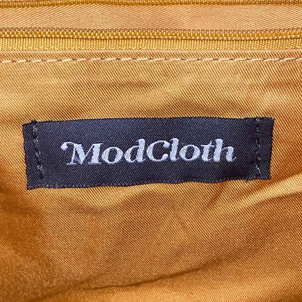 ModCloth Womens Oxide Yellow Faux Leather Adjustable Buckle Strap  Crossbody Bag