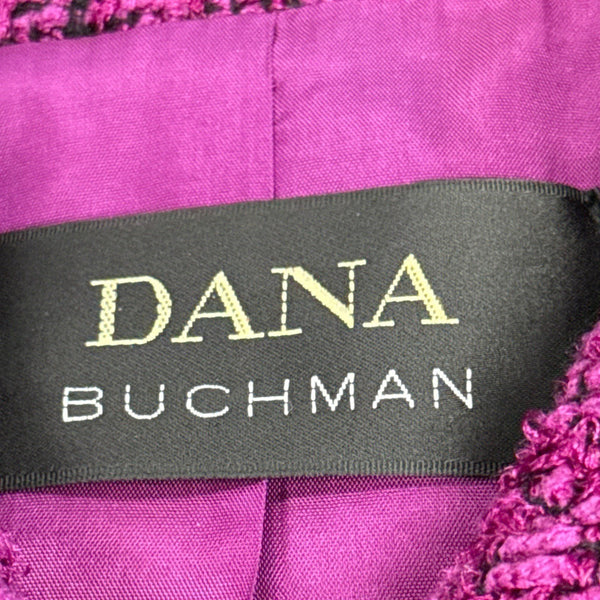 Dana Buchman Womens Purple Boucle Skirt Suit Set Size 10/12