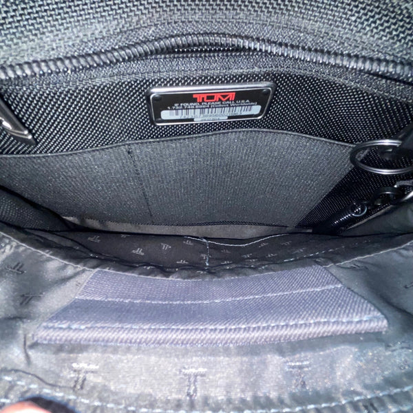 Tumi Men’s Black Ballistic Nylon Rolling Expandable Carry-On Travel Luggage