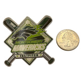 Montgomery Mavericks 2017 Fastpitch Softball Trading Pin With Dual Butterfly Clu