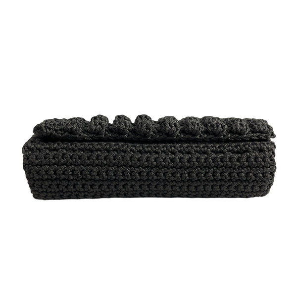 Faz De Conta By Mari Women's Grey Crocheted Clutch Sz M - New