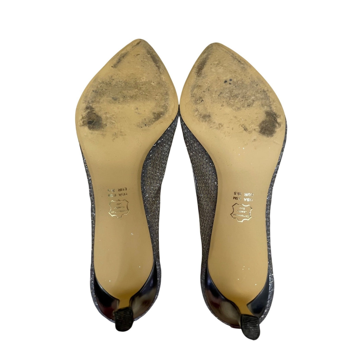 Nina New York Women’s Steel Met Foil Mesh Niley YY Pointed-Toe Heels Size 9.5M