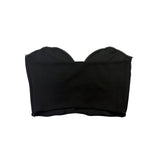 Zara Womens Black Strapless Bustier Top With Rhinestone Trim Sz M 