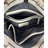 Simply Vera Women's White Ivory Shoulder Bag With Silver Tone Chain Strap Sz M