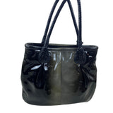Elliot Lucca Women’s Black Shoulder Bag Braided Handles Magnetic Closure Sz M