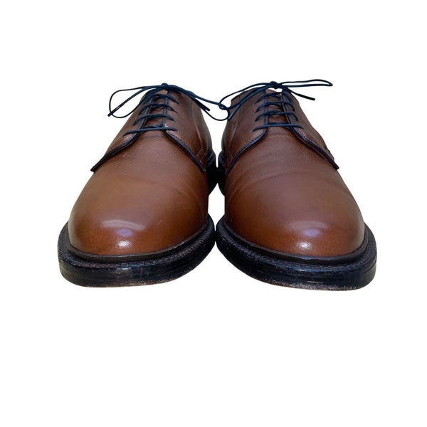 The Shoe Tree Men’s Brown Leather Lace-Up Classic Oxford Dress Shoes Size 10.5