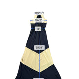 Charming Charlie Womens Navy & Cream Maxi Dress Sleeveless Chevron Size S