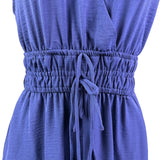 Rachel Zoe Womens Navy Maxi Dress Smocked Waist Sleeveless Tiered  Sz XS