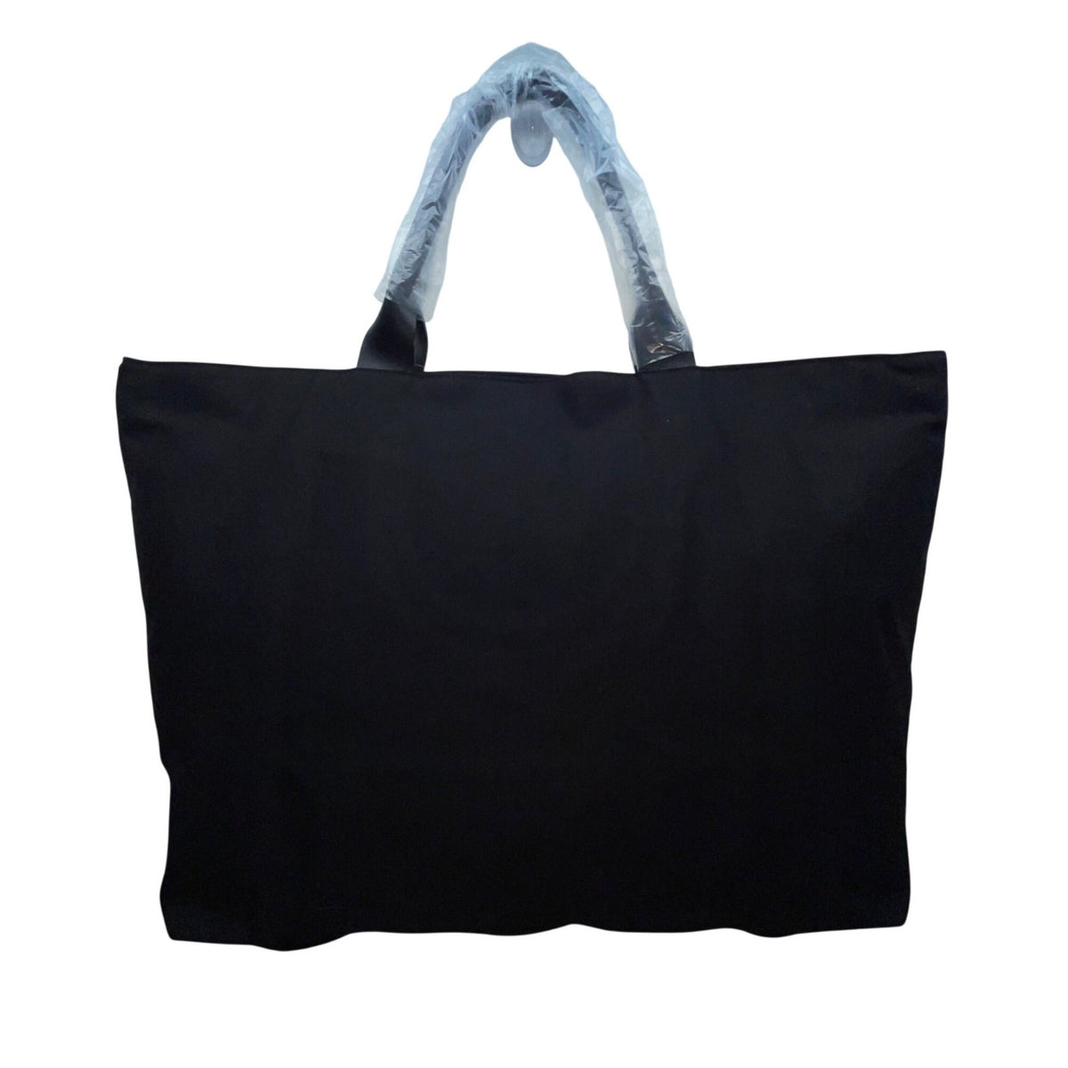 Victorias Secret Women’s Black Whit Silver Sequin Logo Tote Bag & Pouch Set